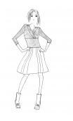 Top Lorelei en Basiques Raffinés Moutarde, yellow jersey, wrap effect, 3/4 sleeves, sixties. Paris