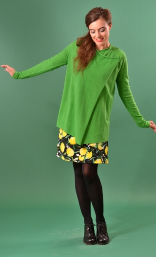 Cardigan L'Hirondelle. Baby Alpaga. Vert pomme