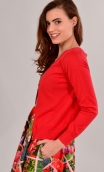 Cardigan Lucy SweetyRouge, maille diminuée douce mélange coton-soie
