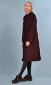Manteau Jacky. Flanelle. Raisin
