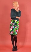 Jupe Odette. Crazy Bloom Vert