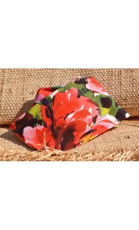 Etui malin Pivoines  Rouge 