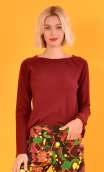 Pull L'Avocette. Laine & Soie. Bordeaux