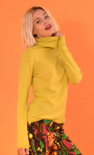 Pull Le Faucon. Laine & Soie. Jaune