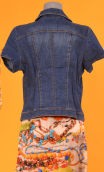 Blouson Jackson denim. Veste manche courte jean, original, taille 38