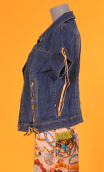 Blouson Jackson denim. Veste manche courte jean, original, taille 38