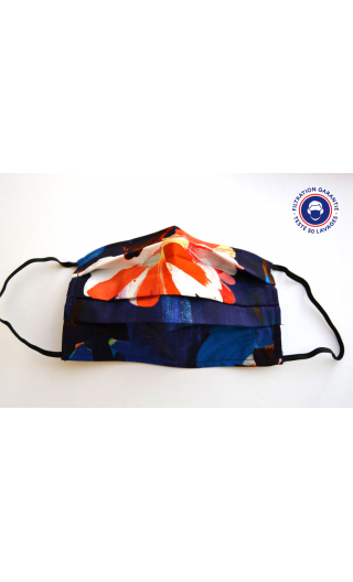 Mask Category 1 Crazy Bloom bleu print