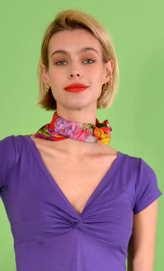 Bandana en imprimé Kitch rouge