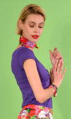Bandana en imprimé Kitch rouge
