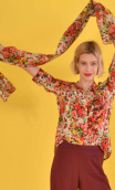 Etole Jardin d'Italie Rouge, Long stole printed, very sweet