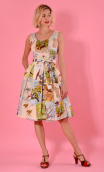 Dress Talons Aiguille in "Birds" print