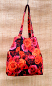 Shopper bag in print Flamenco, water-repellent cotton