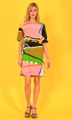 Dress Dalida in print "Maestro"