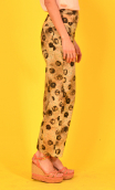 Pantalon Gabor imprimé Wallpaper, Coton 7/8ème, large, poches. Bohême chic