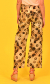 Pantalon Gabor in print Wallpaper, Cotton, 7/8th, wide, high waist. Paris.