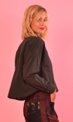 Plain woman shirt Django. Voile de coton. Marron, brown small top short and far from the body