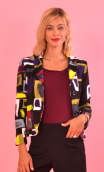 Woman jacket La Croisette in print "Radio Londres"