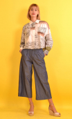 Woman shirt Django in print  Jazz, small Cotton top