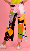 Woman trousers Kirk in print Maestro, cotton. Baba chic