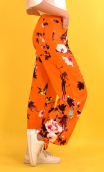 Pantalon femme Gabor imprimé A Tire d'aile, fleurs oiseaux, japonisant