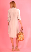  Robe chemise Essaouira en Viscose lin beige