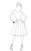 Top Vénus Basic Raffinés Rose, pink jersey, fitted top, scalloped neckline and small sleeves.