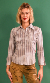 Chemise Rayures et froufrou. Pièce unique, slim, taille 36