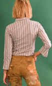 Chemise Rayures et froufrou. Pièce unique, slim, taille 36