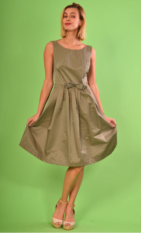 Robe Dora. Wedding vert. Pièce unique. Habillé, jupon corolle