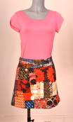 Mini skirt Gaby n'a pas froid Atelier AU. Size 36, unique piece. Cotton velvet