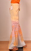 Pantalon Baggy Saumon ciel rose. Coton. Taille 38, pièce unique