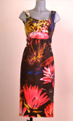 Robe La Belle Italienne en Big Bang. Coton stretch imprimé. Taille 36