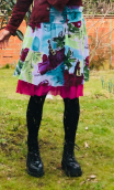 Jupe Tutu. Matisse, Printed jersey polyamide, pleats