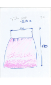 Jupe Tutu. Matisse, jersey résille imprimée, plissée