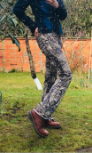 Pantalon Saxo. Cachemire. Coton stretch