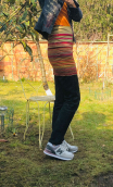 Mini jupe Nut Rocker. Rayures Berlingot, jersey coton doublé