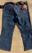 Pantacourt Rodeo. Denim used. Taille 40. 7/8ème, stretch, 5-poches