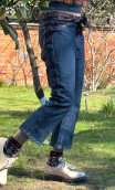 Pantacourt Rodeo. Denim used. Taille 40. 7/8ème, stretch, 5-poches