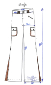 Pantalon Baggy. Girafe