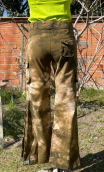 Pantalon Baggy. Tie & dye bronze. Taille 36. Coton non stretch