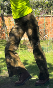 Pantalon Baggy. Tie & dye bronze. Taille 36. Coton non stretch