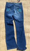 Pantalon Saxo. Denim Toscane. Jean stretch taille haute. Taille 38