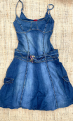 Robe Twist again Denim, Taille 34 36, Poches, ballon, bretelles