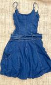 Robe Twist again Denim, Taille 34 36, Poches, ballon, bretelles