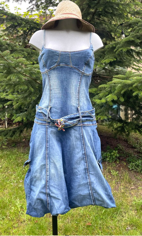 Robe Twist again Denim, Taille 34 36, Poches, ballon, bretelles