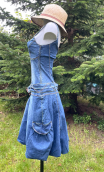 Robe Twist again Denim, Taille 34 36, Poches, ballon, bretelles