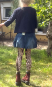Mini jupe Harley. Denim stone. Taille 42, Poches, ballon doublée