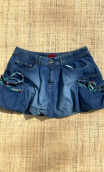 Mini jupe Harley. Denim stone. Taille 42, Poches, ballon doublée