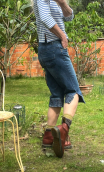 Knickers Viva Maria. Denim stone, bermuda original, hippy chic