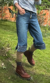 Knickers Viva Maria. Denim stone, bermuda original, hippy chic